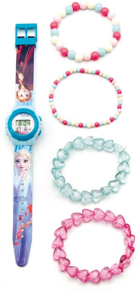 Bild von Joy Toy Digitaluhr »Disney Eiskönigin, 20750«, (Packung, 5-tlg., LCD Uhr mit 4 Perlenarmbändern)